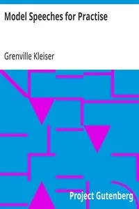 Model Speeches for Practise — Grenville Kleiser cover