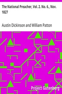 The National Preacher, Vol. 2. No. 6., Nov. 1827: Or Original Monthly Sermons from Living Ministers — William Patton cover