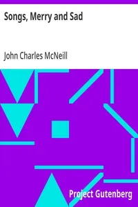 Songs, Merry and Sad — John Charles McNeill cover