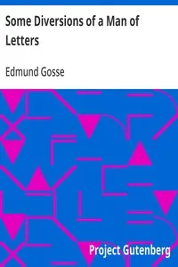 Some Diversions of a Man of Letters cover