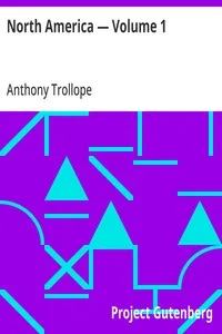 North America — Volume 1 — Anthony Trollope cover