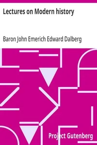 Lectures on Modern history cover