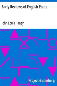 Early Reviews of English Poets cover
