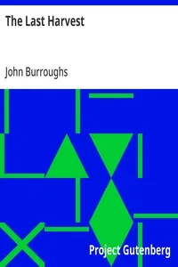 The Last Harvest — John Burroughs cover