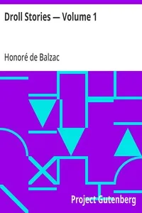 Droll Stories — Volume 1 — Honoré de Balzac cover