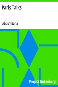 Paris Talks — ʻAbdu'l-Bahá cover