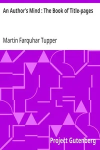 An Author's Mind : The Book of Title-pages cover