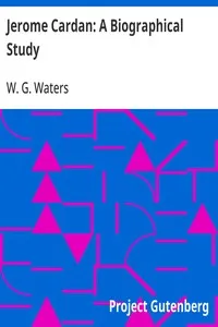 Jerome Cardan: A Biographical Study cover