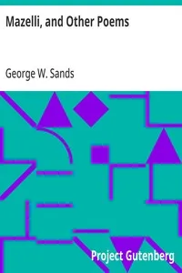 Mazelli, and Other Poems — George W. Sands cover