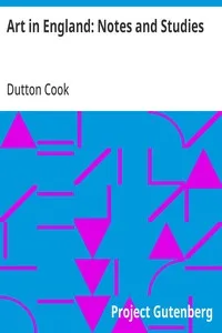 Art in England: Notes and Studies — Dutton Cook cover
