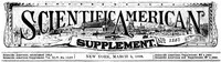 Scientific American Supplement, No. 1157, March 5, 1898 cover