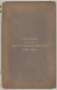 Extracts from the Diary of William Bray — William Bray cover