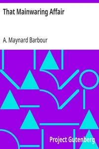 That Mainwaring Affair — A. Maynard (Anna Maynard) Barbour cover
