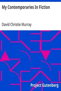 My Contemporaries In Fiction — David Christie Murray cover