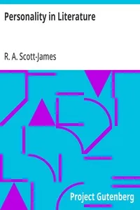 Personality in Literature — R. A. (Rolfe Arnold) Scott-James cover