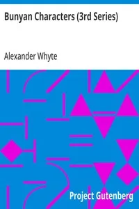 Bunyan Characters (3rd Series) — Alexander Whyte cover