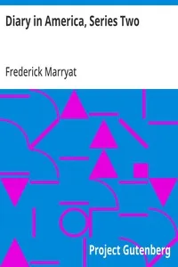 Diary in America, Series Two — Frederick Marryat cover