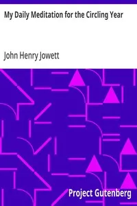 My Daily Meditation for the Circling Year — John Henry Jowett cover