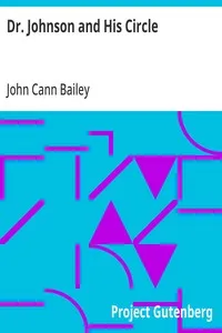 Dr. Johnson and His Circle — John Cann Bailey cover