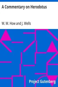 A Commentary on Herodotus — J. (Joseph) Wells cover