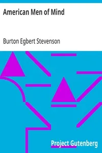 American Men of Mind — Burton Egbert Stevenson cover