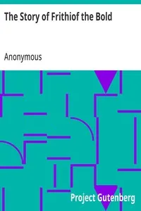 The Story of Frithiof the Bold: 1875 — Anonymous cover