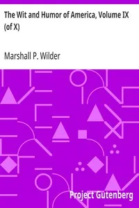 The Wit and Humor of America, Volume IX (of X) cover