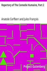 Repertory of The Comedie Humaine, Part 2 cover