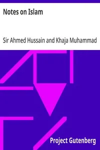 Notes on Islam — Ahmed, Sir Hussain cover