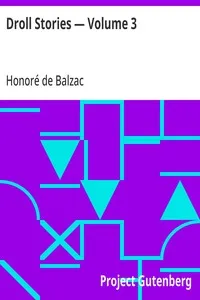 Droll Stories — Volume 3 — Honoré de Balzac cover