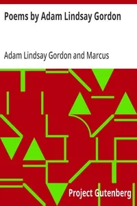 Poems by Adam Lindsay Gordon — Adam Lindsay Gordon cover