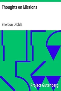 Thoughts on Missions — Sheldon Dibble cover