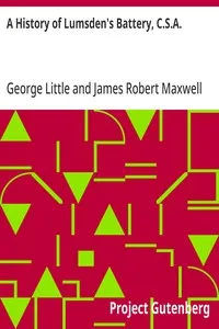 A History of Lumsden's Battery, C.S.A. — George Little cover