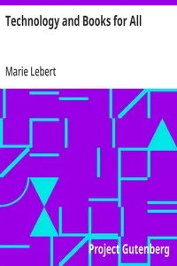 Technology and Books for All — Marie Lebert cover