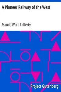 A Pioneer Railway of the West — Maude Ward Lafferty cover