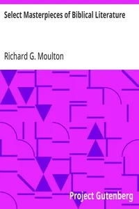 Select Masterpieces of Biblical Literature — Anonymous cover