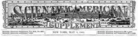 Scientific American Supplement, No. 488, May 9, 1885 — Various cover