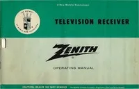 Zenith Television Receiver Operating Manual cover