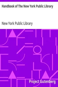 Handbook of The New York Public Library cover