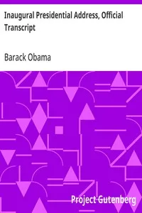 Inaugural Presidential Address, Official Transcript — Barack Obama cover