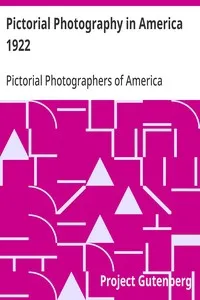 Pictorial Photography in America 1922 — Pictorial Photographers of America cover