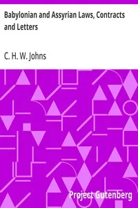 Babylonian and Assyrian Laws, Contracts and Letters cover