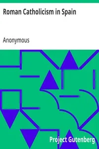Roman Catholicism in Spain — Anonymous cover