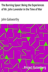The Burning Spear: Being the Experiences of Mr. John Lavender in the Time of War — John Galsworthy cover
