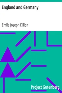 England and Germany — Emile Joseph Dillon cover