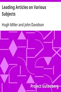 Leading Articles on Various Subjects cover