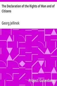 The Declaration of the Rights of Man and of Citizens — Georg Jellinek cover