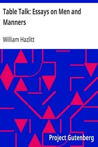 Table Talk: Essays on Men and Manners — William Hazlitt cover
