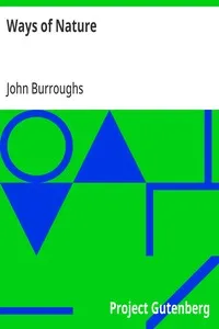 Ways of Nature — John Burroughs cover