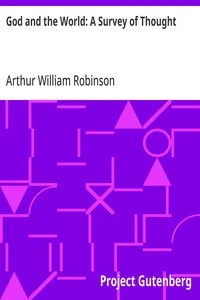 God and the World: A Survey of Thought — Arthur William Robinson cover
